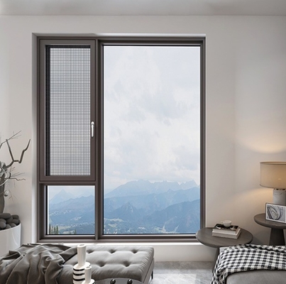 comprare Finestre in alluminio per camere da letto con rete di zanzara tipo tenda appesa dal rivenditore di finestre online manufacture
