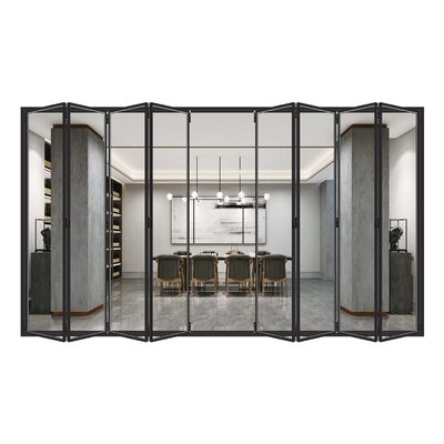 comprare Aggiornamento a porte in vetro triplice di design moderno a doppia piega con lega di alluminio online manufacture