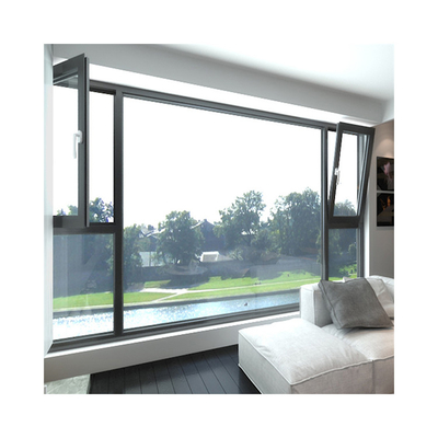 comprare Finestre in vetro francese in alluminio nero a doppio vetro con casamento e stile swing open online manufacture