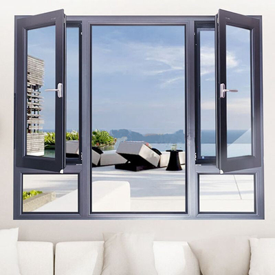 comprare SKATE Original Hardware Aluminum Soundproof Casement Window con tenuta dell'aria di livello 8 online manufacture