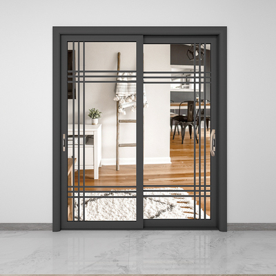 comprare Portale di finestra di ingresso in vetro temperato con reticolazione per schermo in acciaio inossidabile online manufacture