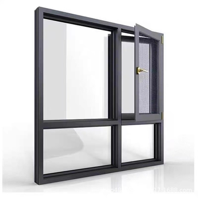 comprare Modello di apertura orizzontale Progetto commerciale Aluminio doppio vetro Casement Finestre online manufacture