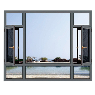 comprare Livello 8 stretta all'aria Casement in lega di alluminio nero Finestre per design moderno personalizzato online manufacture