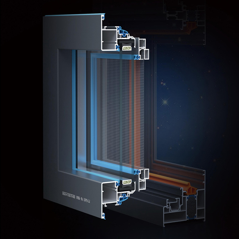 2.2 mm Spessore della parete Vetro doppio vetro di lusso vetro scorrevole in alluminio