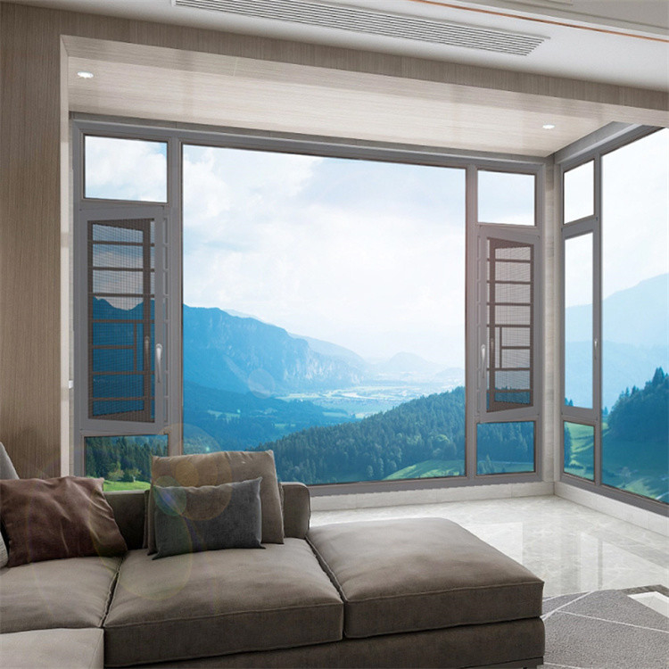 Soluzione finale per la larghezza del telaio della finestra 70 mm Tilt Turn Glass Window in Sliding Window