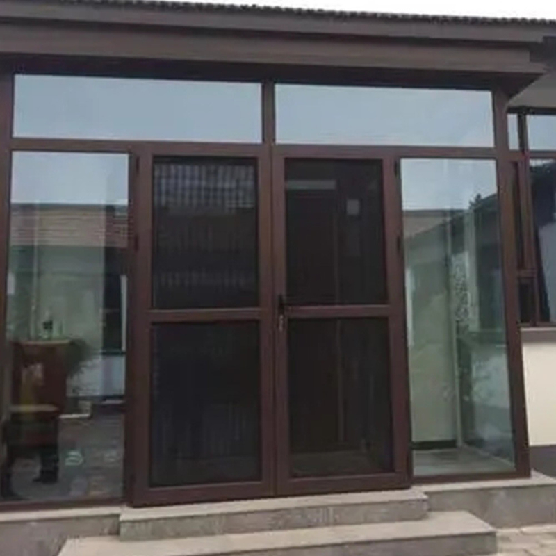 Termale Break Porte in vetro in alluminio per villa casa spingere e tirare apertura aggiornamento