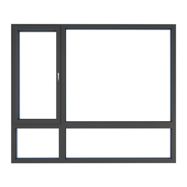 Finestre in alluminio per camere da letto con rete di zanzara tipo tenda appesa dal rivenditore di finestre