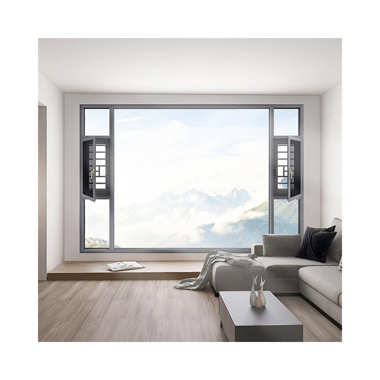 70S R D Design Villa di lusso in alluminio Tilt And Turn Window con Triplex Glass Upgrade