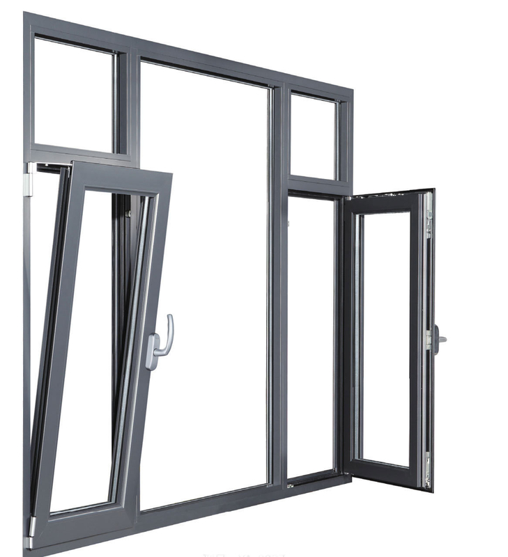 Tipo di tenda appesa Vitrine e porte in alluminio a risparmio energetico per apertura orizzontale
