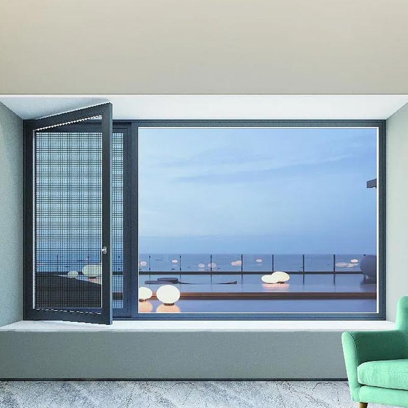 76mm Cornice della finestra Spessore della parete in alluminio 1,8mm Smart Voice Windows Mobile Control Window