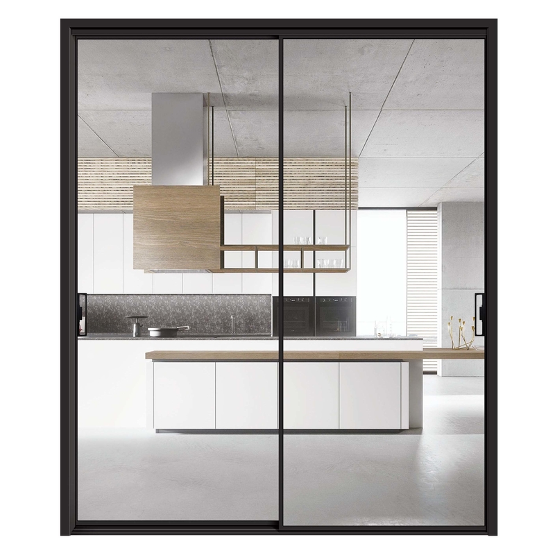 Porta di vetro commerciale con coefficiente di isolamento termico ≤ 2,1 di porte scorrevoli in alluminio