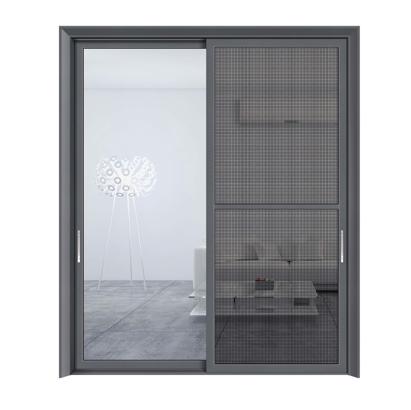 Porta di vetro commerciale con coefficiente di isolamento termico ≤ 2,1 di porte scorrevoli in alluminio