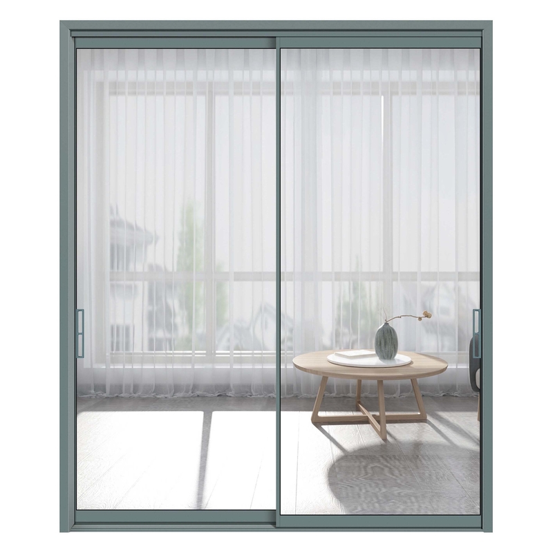 Porta di vetro commerciale con coefficiente di isolamento termico ≤ 2,1 di porte scorrevoli in alluminio