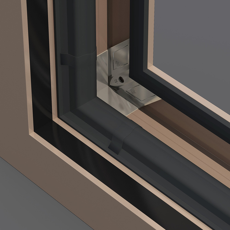 14 strati di sigillamento Tripli vetrate di alluminio finestre per il design personalizzato Villa vetro finestre