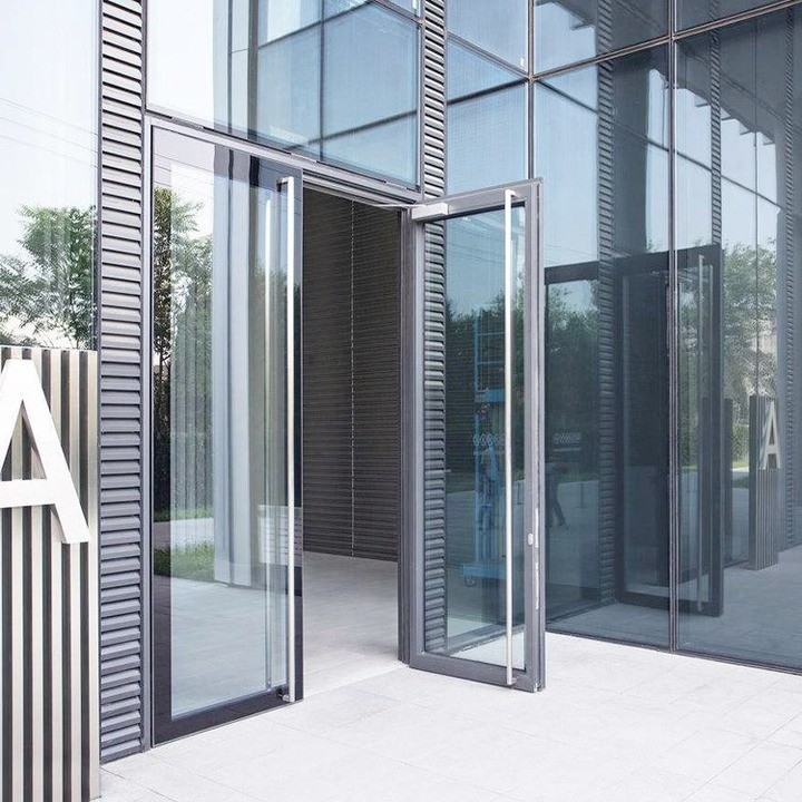 Porta in vetro senza telaio di alluminio per prestazioni durevoli