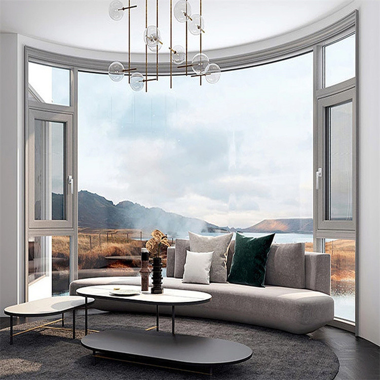 Villa di design su misura vetro francese Finestre con isolamento acustico a 35dB e 14 strati di tenuta