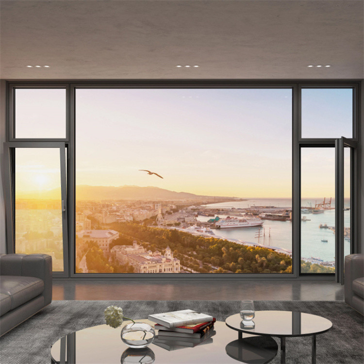 Villa di design su misura vetro francese Finestre con isolamento acustico a 35dB e 14 strati di tenuta