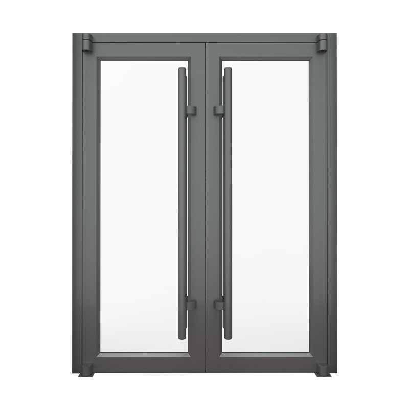 Porta in vetro in alluminio a molla termico in colore moderno per bagno a risparmio energetico