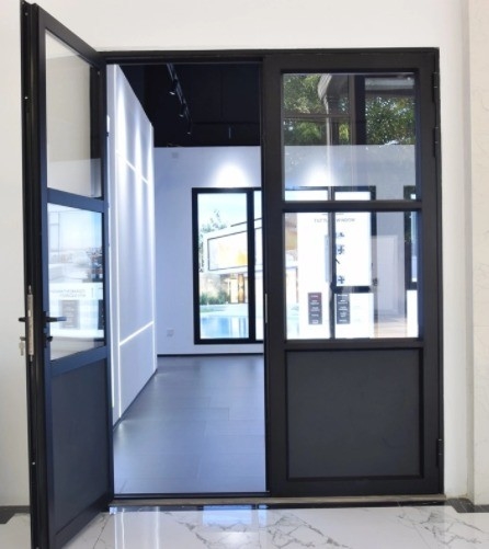 Moderne sicurezza esterna impermeabile porte di casamento in lega di alluminio con 10 strati di sigillamento