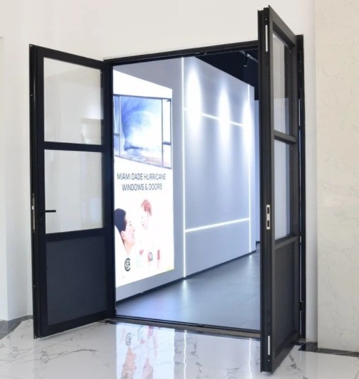 Moderne sicurezza esterna impermeabile porte di casamento in lega di alluminio con 10 strati di sigillamento