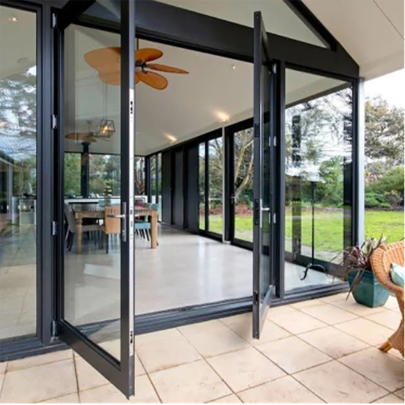 Villa Entrata principale Moderno design 1.4mm alluminio Swing Casement Porta di vetro per ufficio domestico