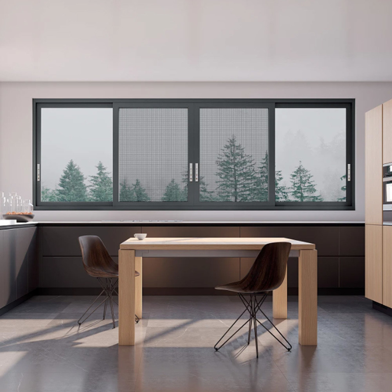 Finestre scorrevoli in alluminio personalizzabili per progetti di decorazione domestica