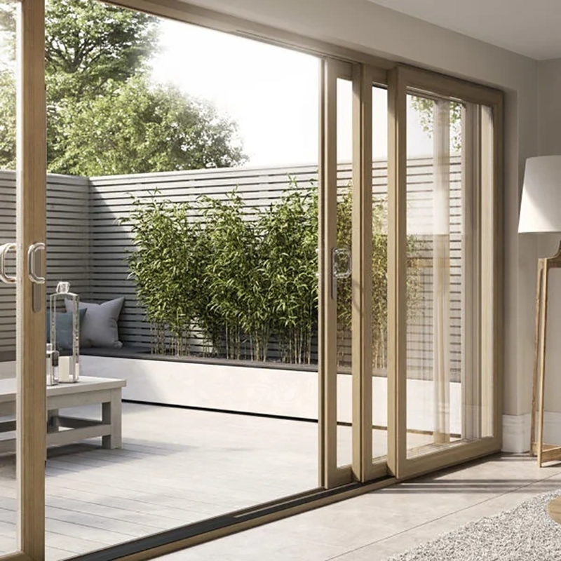 Porta scorrevole residenziale energetica con spessore della parete in alluminio da 1,4 mm e rottura termica