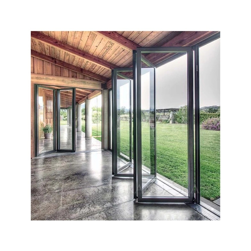 1Spessore della parete di.4 mm Porta di accordione in vetro in alluminio per la moderna soluzione di sicurezza