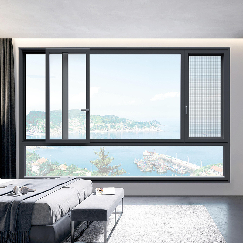 Progetto di decorazione per la casa Finestre scorrevoli in lega di alluminio con tenuta dell'aria di livello 8