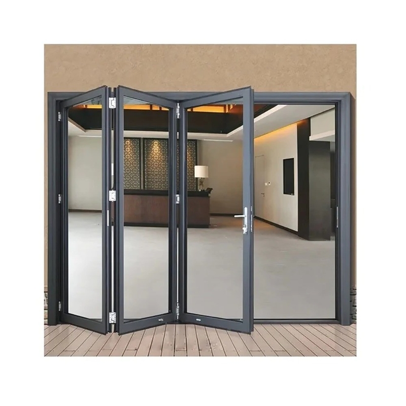 Accordione Porta pieghevole in alluminio Ultimo design 10 strati di tenuta 35dB Isolamento acustico