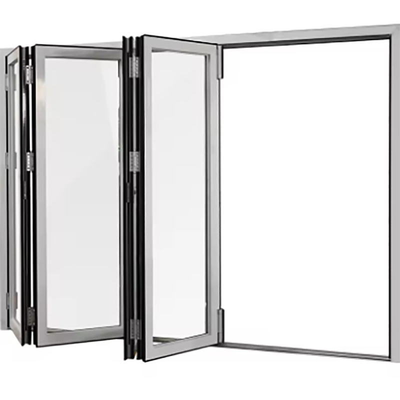 Chinese Design Style Skate Aluminum Thermal Break Bi-Fold Doors con spessore della parete di 1,4 mm