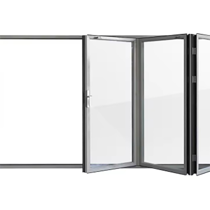Chinese Design Style Skate Aluminum Thermal Break Bi-Fold Doors con spessore della parete di 1,4 mm