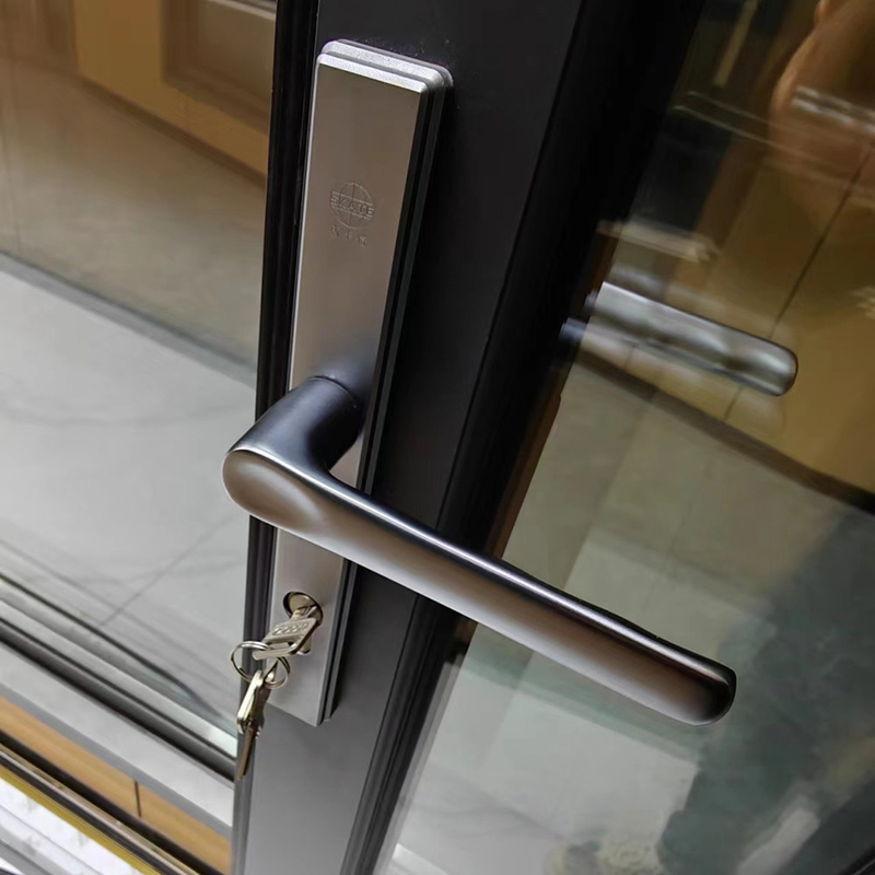 Finitura moderna di alluminio esterno doppio vetro porta oscillare Casement porte per un aspetto elegante