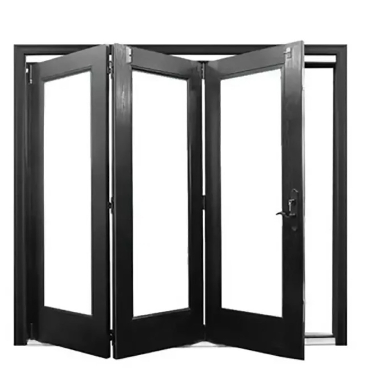 Porta a doppio ripiego in alluminio con rottura termica e spessore della parete in alluminio di 1,4 mm