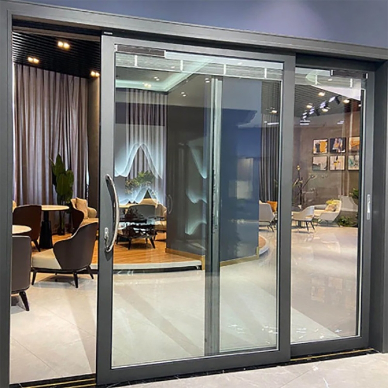 Colore opzionale Termica di rottura doppio temperato di sicurezza vetro di alluminio porta scorrevole 10% di sconto