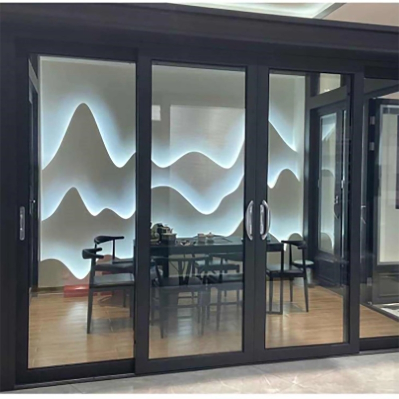 Colore opzionale Termica di rottura doppio temperato di sicurezza vetro di alluminio porta scorrevole 10% di sconto