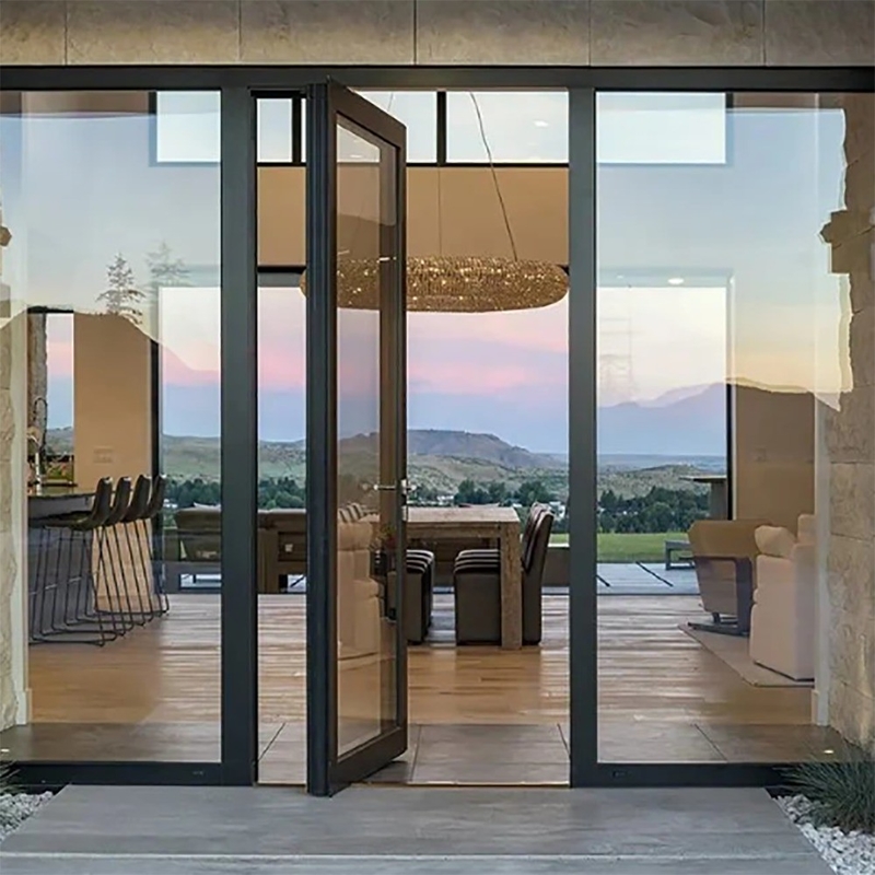 Opzionale Colore Aluminico Porte in vetro francese per la casa ufficio Patio Casement Entrata