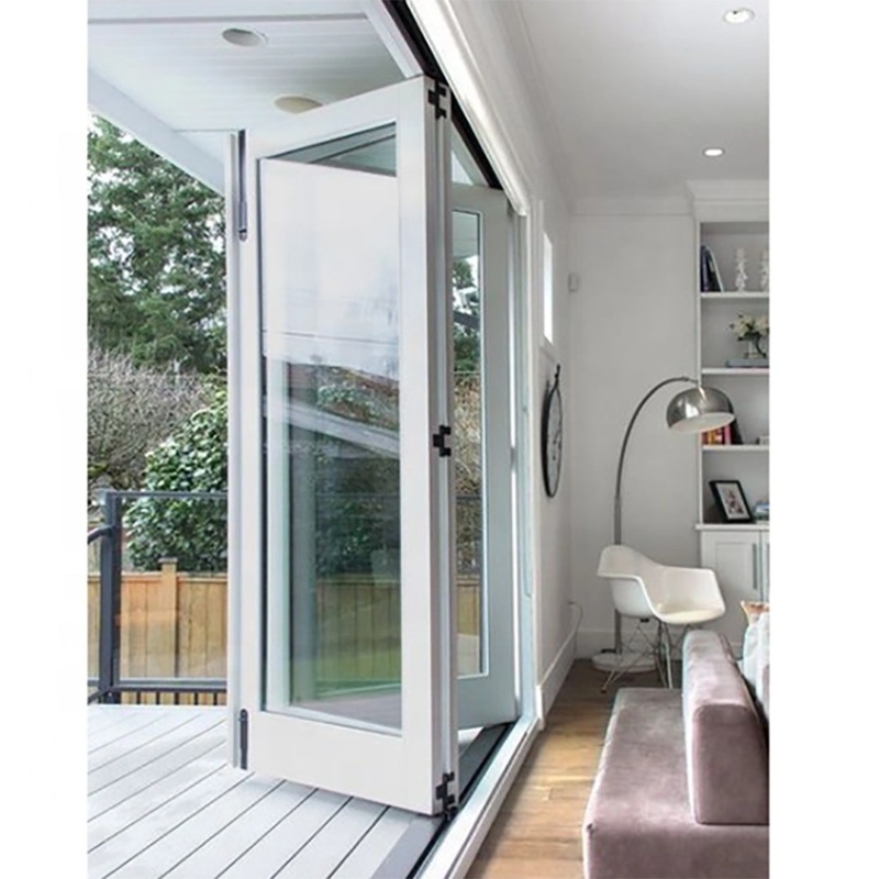 Superficie finita Porte bifold commerciali moderne con vetro temperato e vetro a bassa temperatura