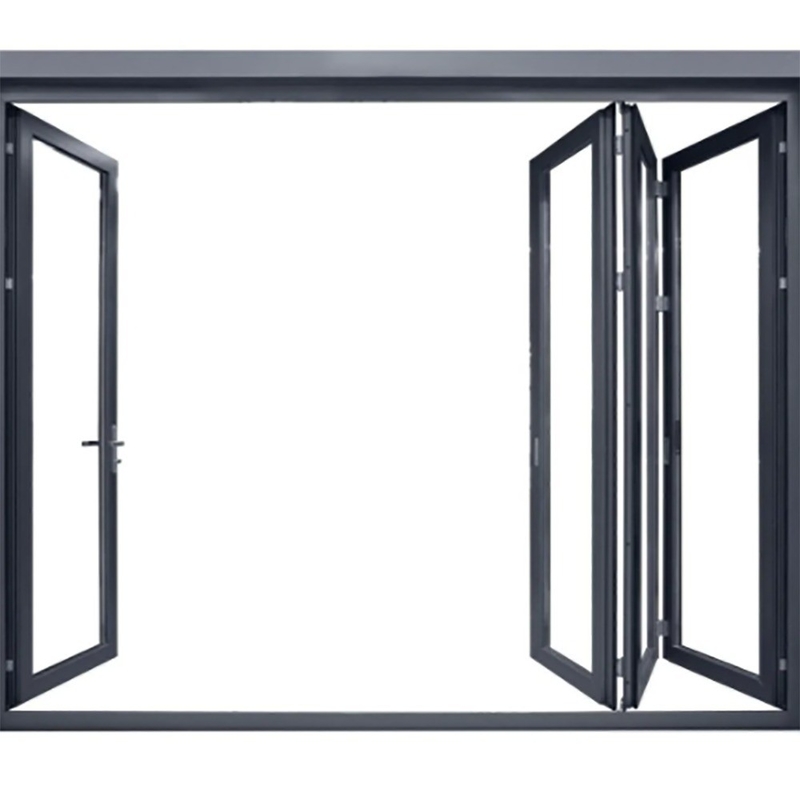 1Spessore della parete in alluminio.4 mm Porte scorrevoli di pattinaggio Termica di rottura Panelli bi-fold in lega nera