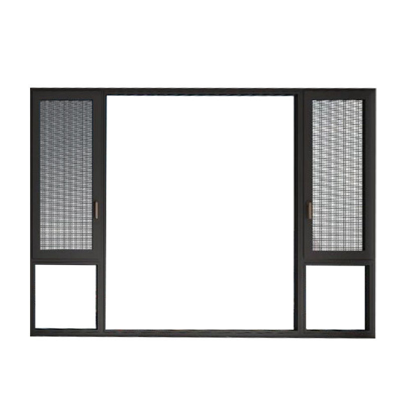 Moderno design tipo tenda appesa vetrina di alluminio nero per lo stile europeo