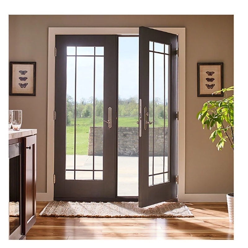 Porta di casamento in lega di alluminio di stile europeo, design minimalista e aggiornamento del vetro triplax