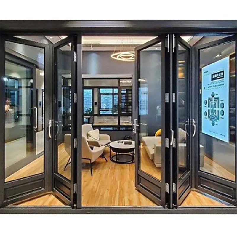 Porta scorrevole in alluminio SKATE impermeabile a grande scala con telaio largo e doppio vetro