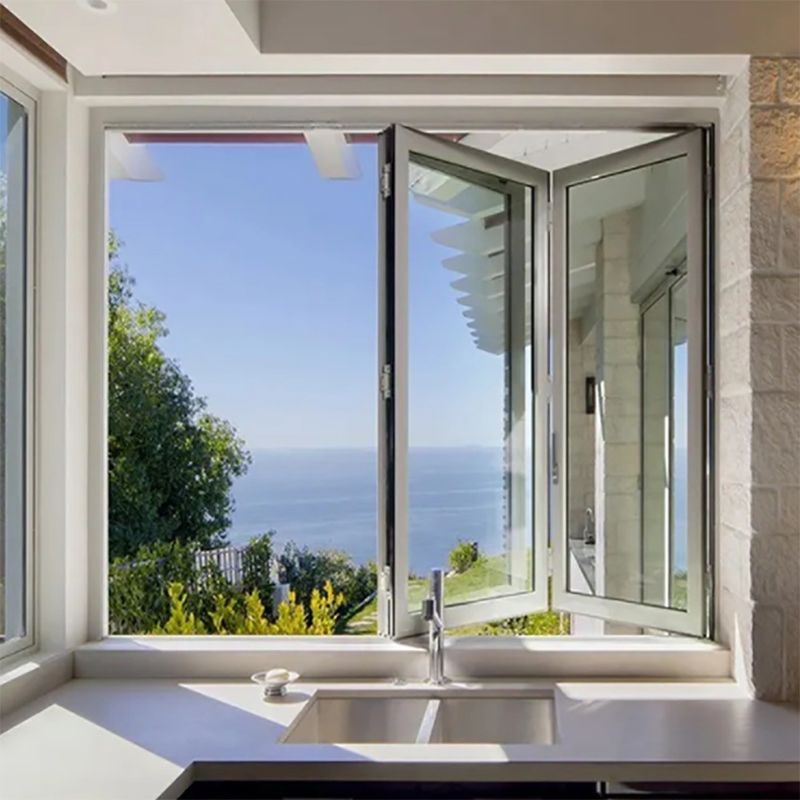 70 mm di larghezza Cornice in lega di alluminio Finestre pieghevoli BI con design moderno e finestra scorrevole