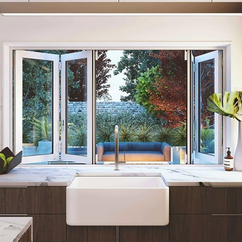 70 mm di larghezza Cornice in lega di alluminio Finestre pieghevoli BI con design moderno e finestra scorrevole