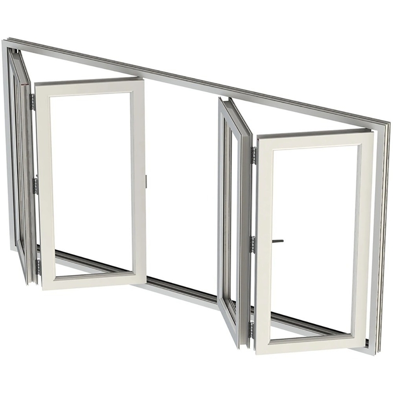 Moderno design schermo pieghevole vetro insonorizzato vetro di alluminio bifold finestre con valore ≤2,1 K