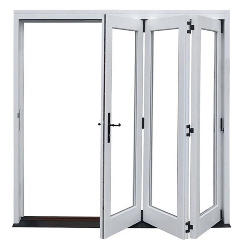 Moderno design schermo pieghevole vetro insonorizzato vetro di alluminio bifold finestre con valore ≤2,1 K