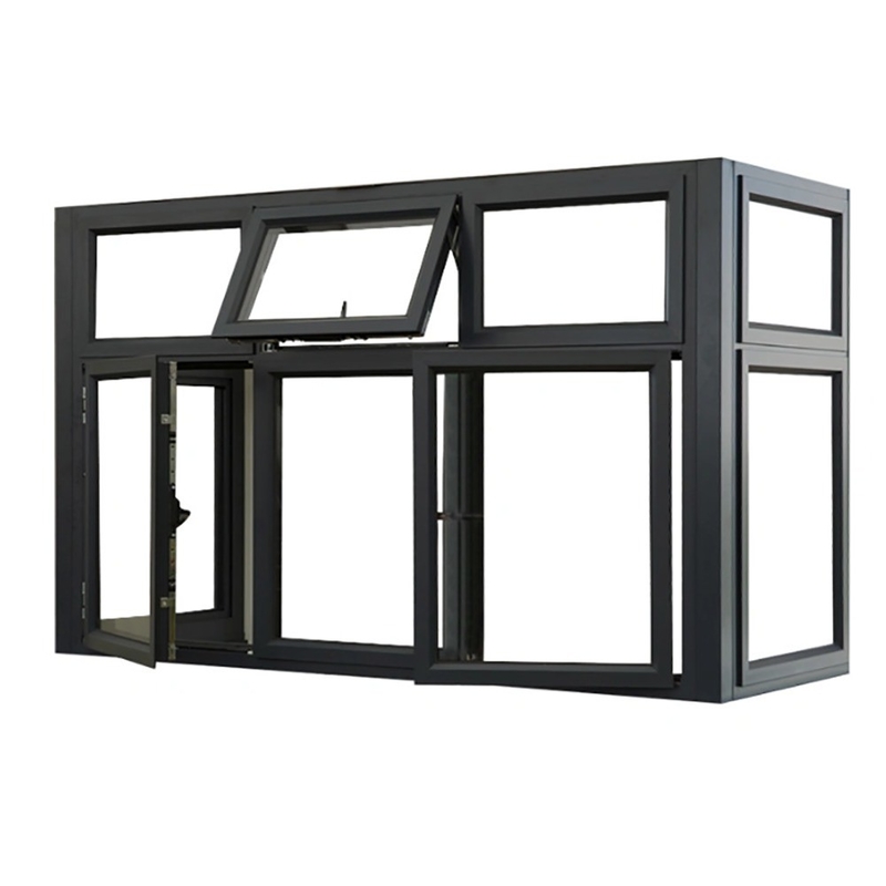 Dimensioni personalizzate Fresco termico in alluminio Casamento vetro Finestre per la soluzione di tenda appesa