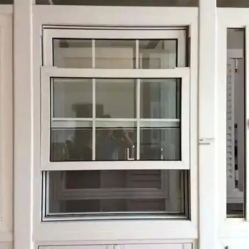 Vetro di alluminio vetro automatico a scorrere verticale finestre a doppio appeso per tende sospese tipo
