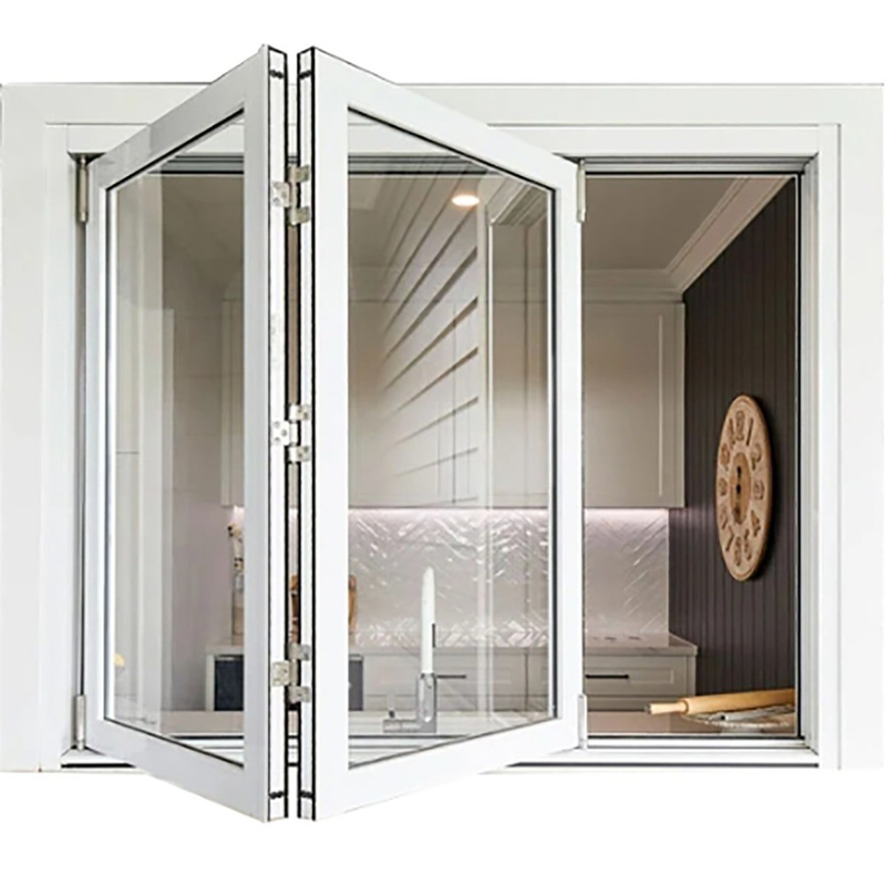 Tela di luccio in alluminio a doppia temperatura Bi Fold Window per abitazione laboratorio bagno