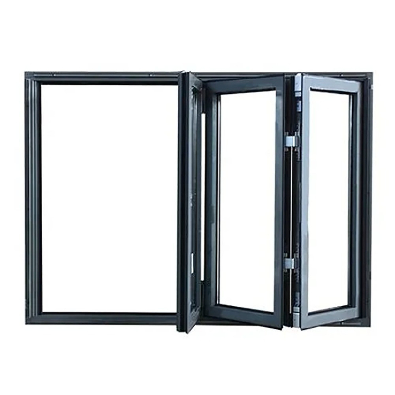 Fenestre pieghevoli di tipo tenda di lamina di alluminio con coefficiente di isolamento termico ≤ 2.1